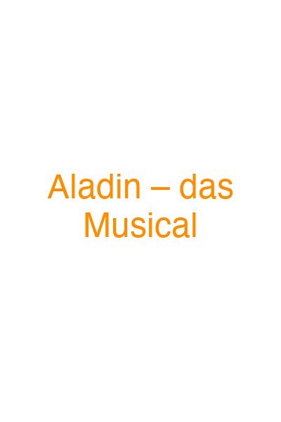 Aladin – das Musical