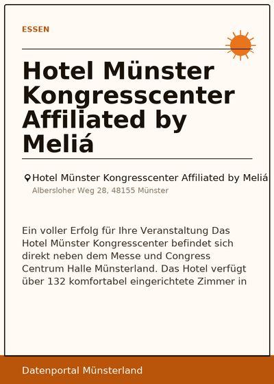 Hotel Münster Kongresscenter Affiliated by Meliá