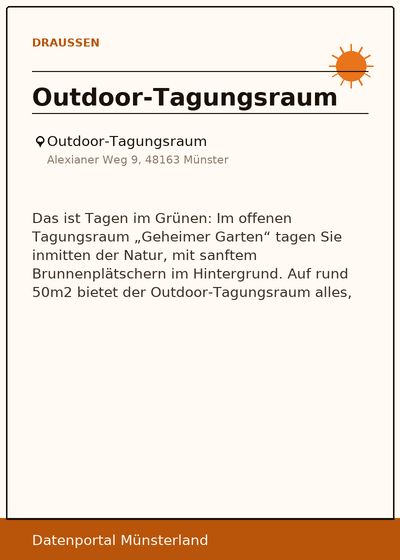 Outdoor-Tagungsraum