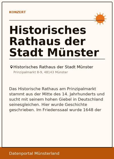 Historisches Rathaus der Stadt Münster