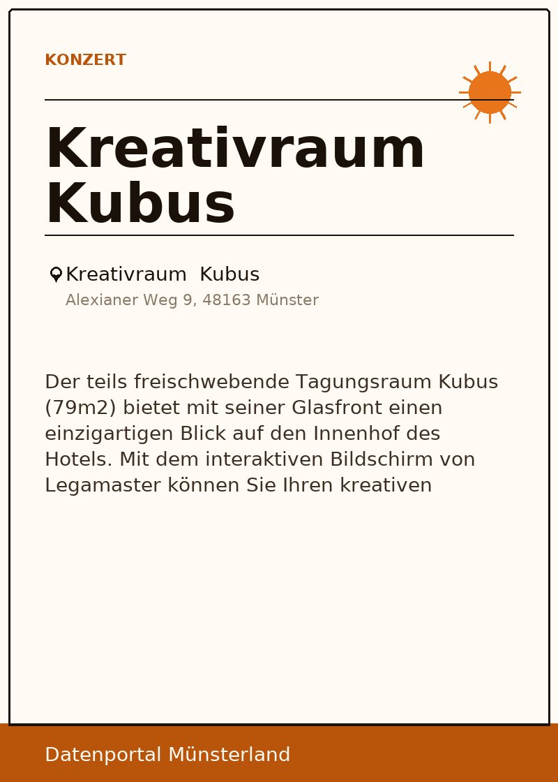 Kreativraum  Kubus