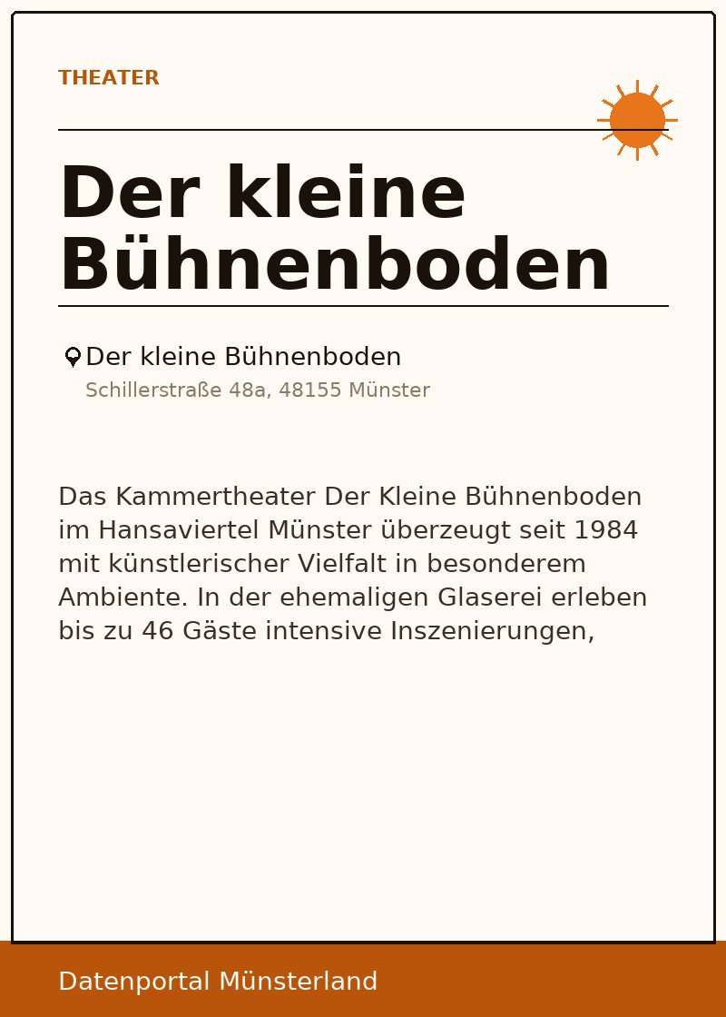 Der kleine Bühnenboden