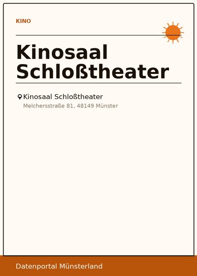Kinosaal Schloßtheater