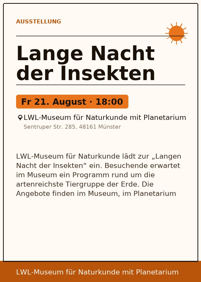 Lange Nacht der Insekten