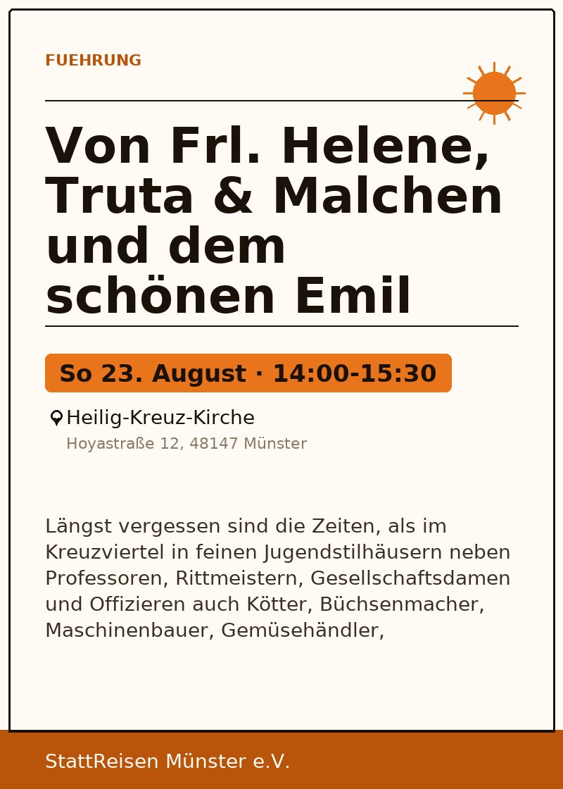 Von Frl. Helene, Truta & Malchen und dem schönen Emil