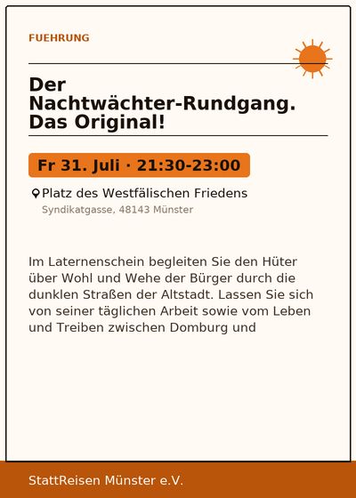 Der Nachtwächter-Rundgang. Das Original!