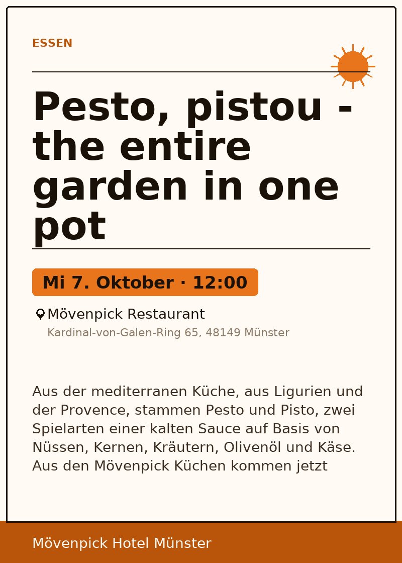 Pesto, pistou - the entire garden in one pot