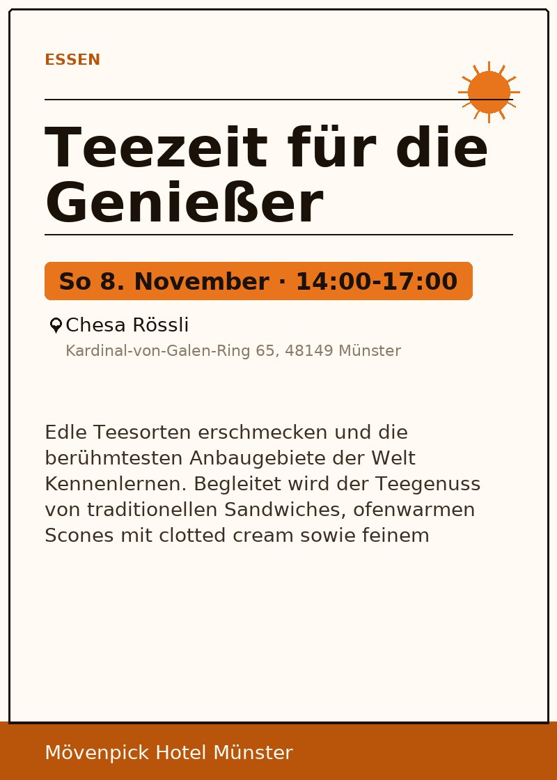 Teezeit für die Genießer