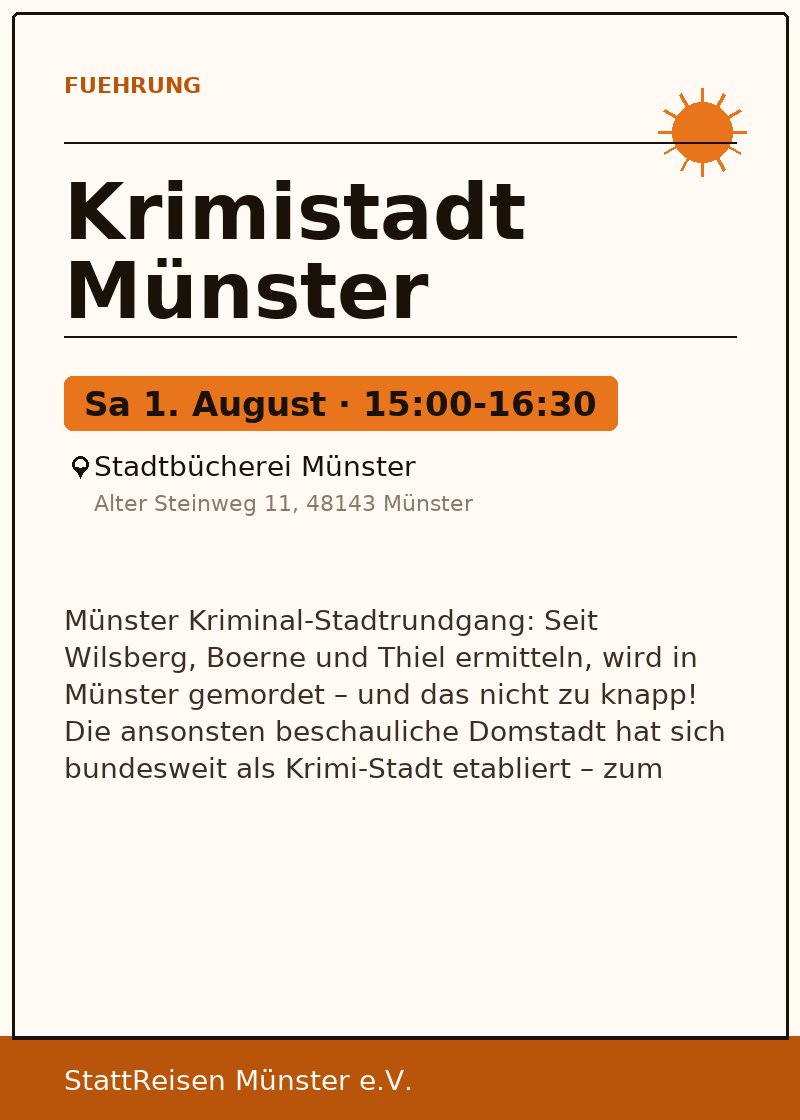 Krimistadt Münster