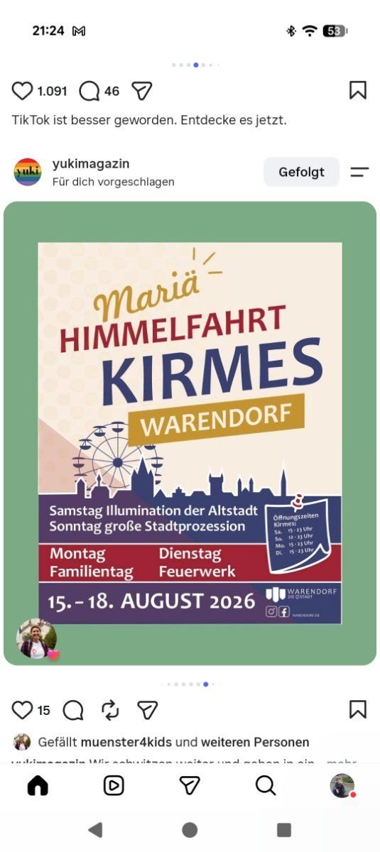 Maria Himmelfahrt Kirmes – Illumination der Altstadt